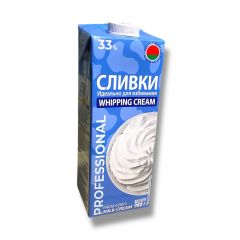 Сливки 33% стерилизованные 0,980л ТМ Молочный Мир (Беларусь)