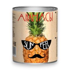 Ананасы  580мл/24 кусочки SUNFEEL/Вьетнам