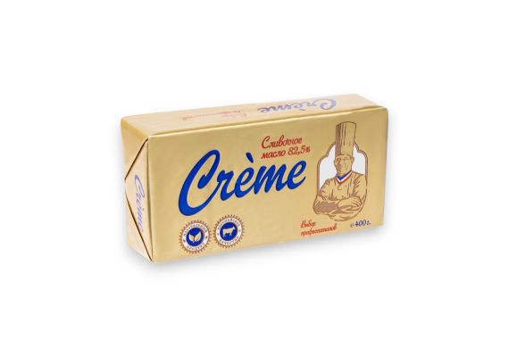 Масло сливочное Традиционное 82,5%, "CREME" (Ф) - Кондитер, 400 грамм