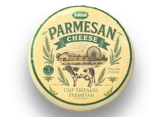 Сыр твердый Пармезан 3мес 43% Sabah , круг ~2,3кг