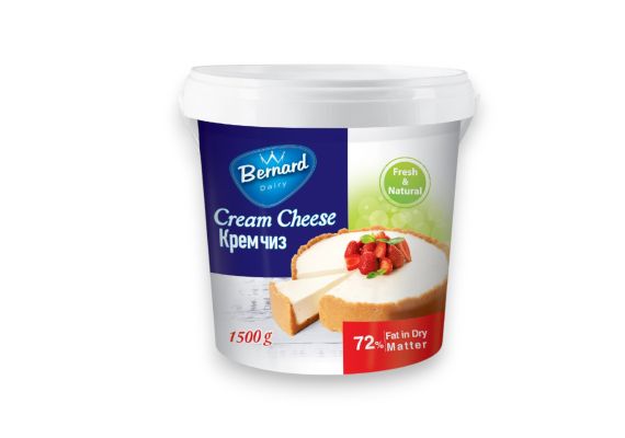 Сыр мягкий сливочный Кремчиз Bernard 72%, 1.5кг Иран