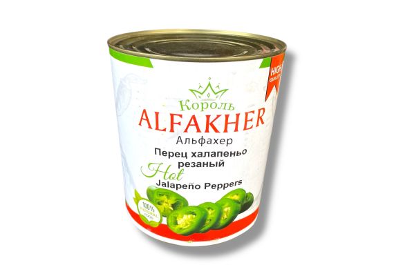 Перец халапеньо резаный "ALFAKHER" ж/б 3100мл