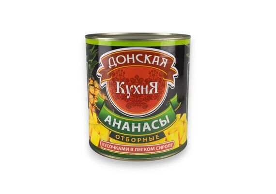 Ананасы кусочки "Донская Кухня" ж/б 850мл