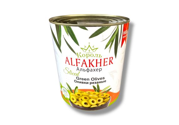 Оливки резаные "ALFAKHER" 3100мл ж/б