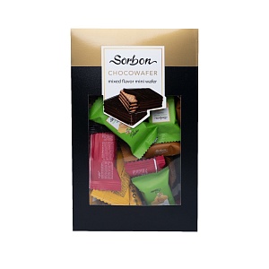 Конфеты Sorbon Мини-вафли хрустящие, ассорти с начинками «Радуга» 300гр